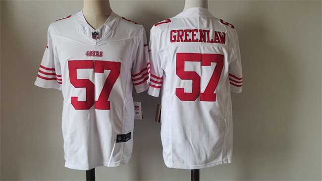 Mens San Francisco 49ers #57 Dre Greenlaw White 2024 F.U.S.E. Vapor Untouchable Limited Stitched Football Jersey